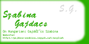 szabina gajdacs business card